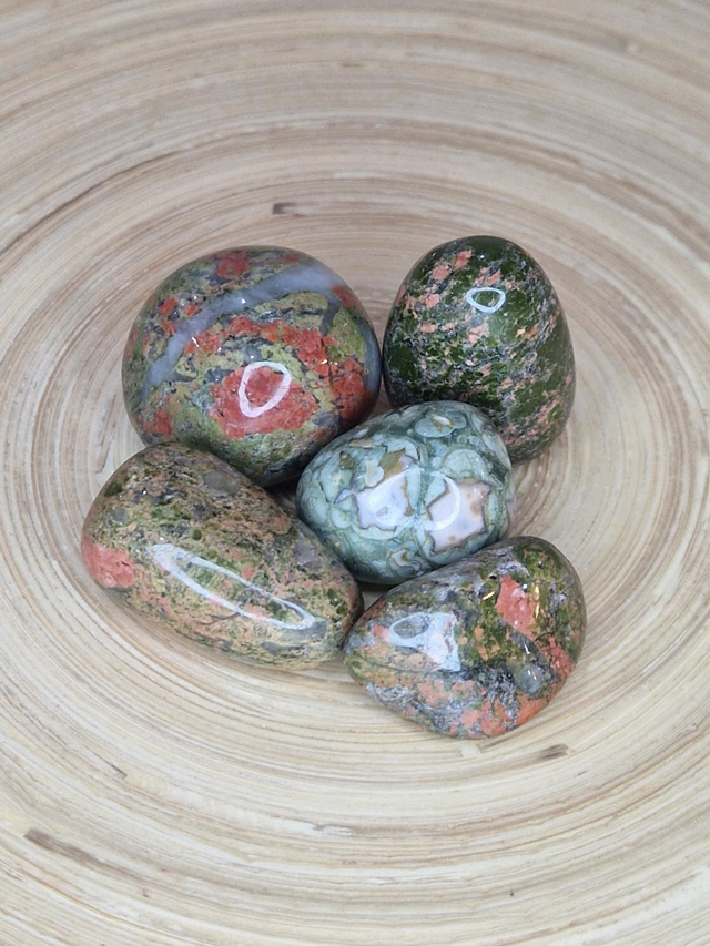 Unakite - Pierre roulée