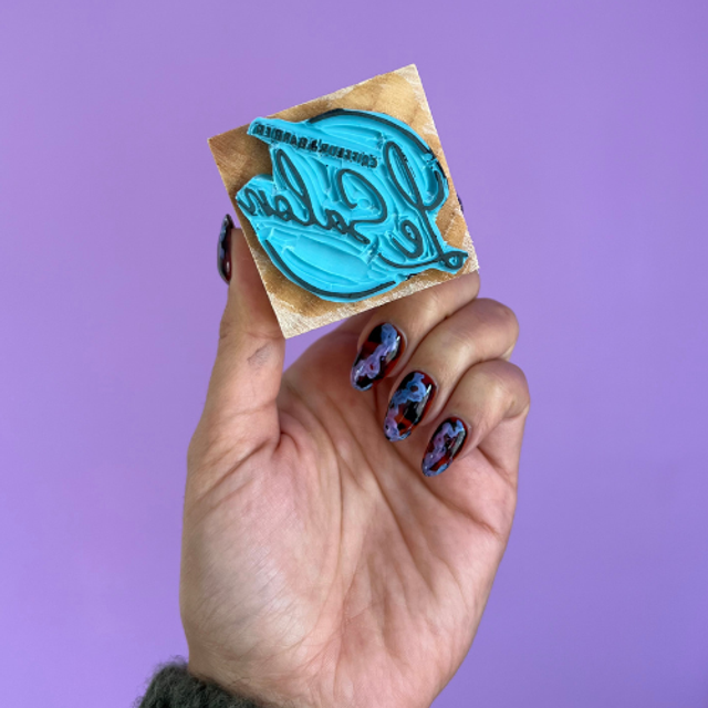 Tampon Logo gravé à la main avec amour