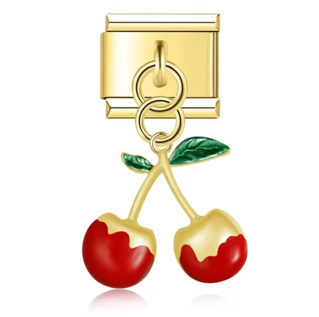 Charm Guindas Colgantes Dorado