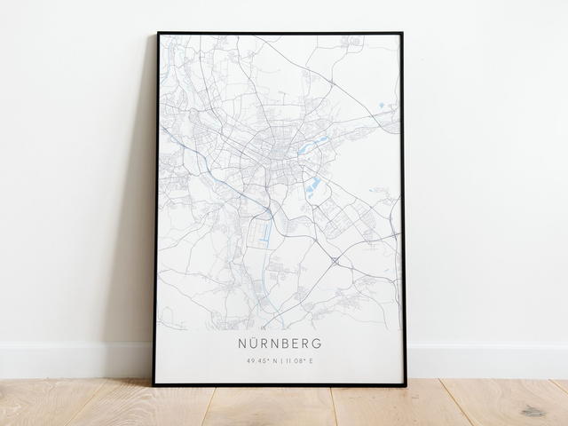 Nürnberg Stadtkarte | Druck | Poster