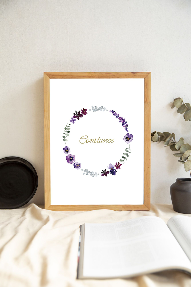 Affiche aquarelle personnalisée CONSTANCE