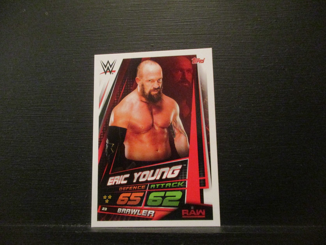 Eric Young - Raw Slam Attax Universe Original Trading Card #23