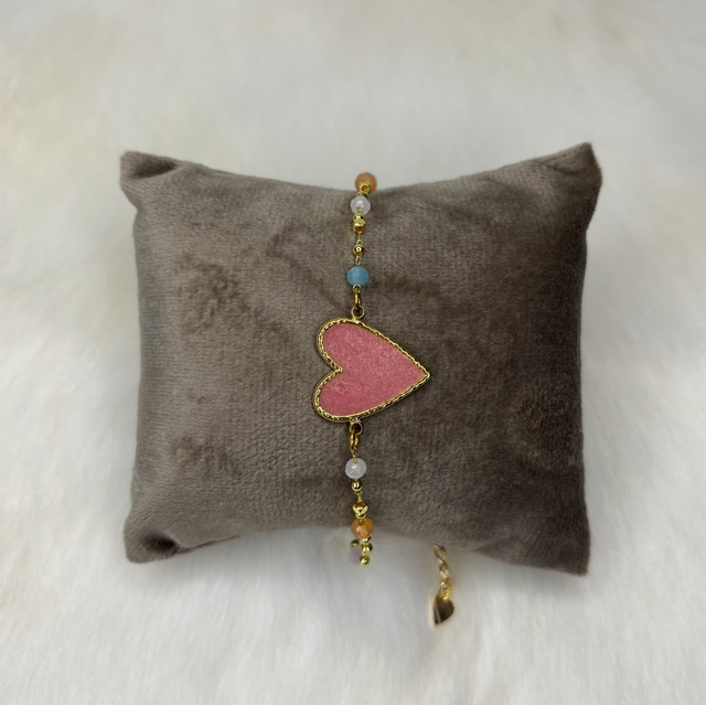 Bracelet Cœur pêche 