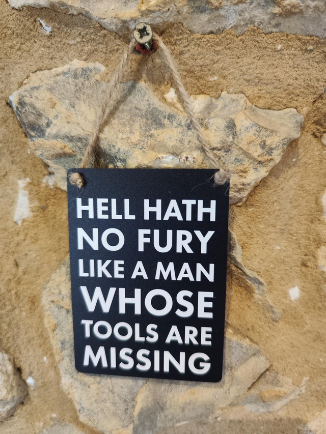 Hell Hath No Fury Metal Sign 