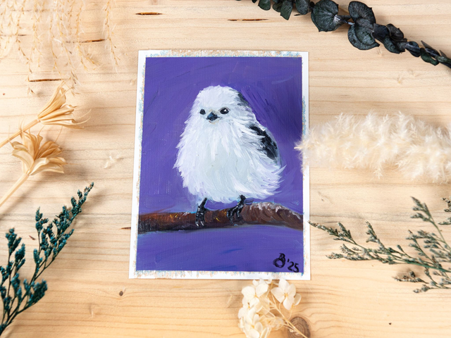 Original - Öl Schwanzmeise - Shima Enaga