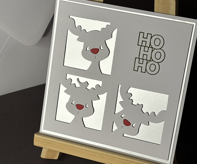 Weihnachtskarte Silber inklusive Umschlag