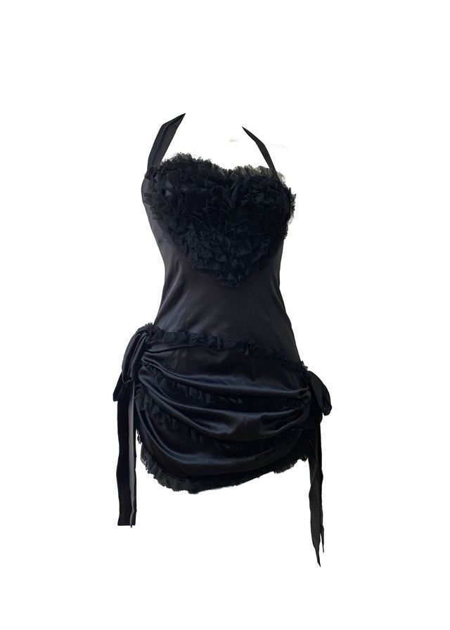 Moschino Couture – Robe Bustier "Cœur" Drapée en Soie