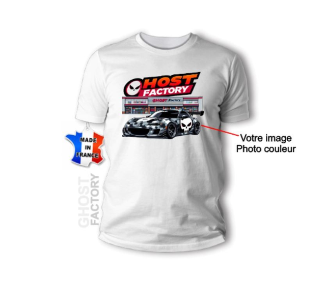 T-SHIRT sur mesure photo couleurs DOS ou TORSE