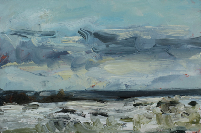 SS- Green grass and snow at Poundbury Hillfort 