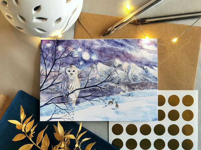 Douce Lune - Carte Double 