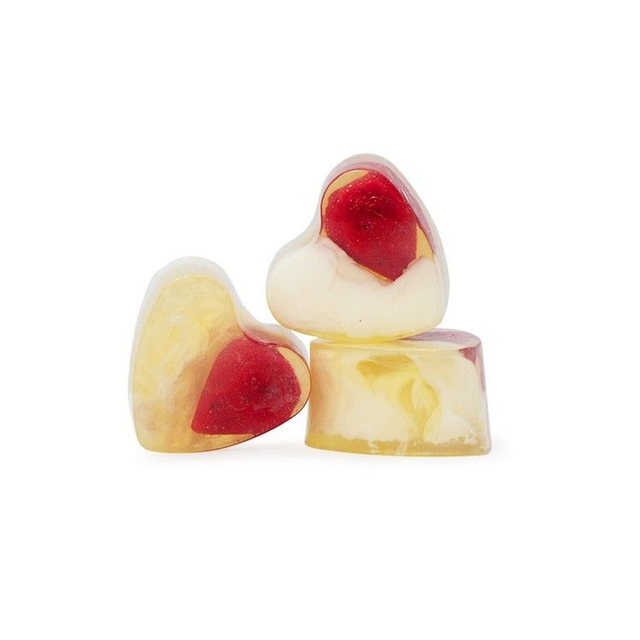 Savon cœur glycérine  parfum Fraise & Crème