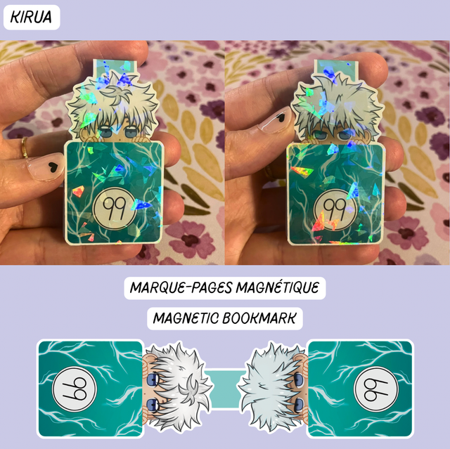Marque-pages magnétique holographique Hunter x Hunter | Kirua