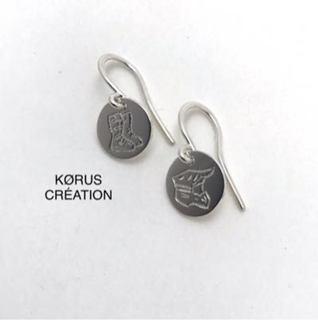 Boucles d’oreilles Motocross pendantes