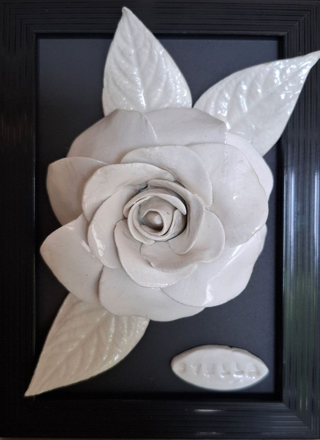 Tableau rose feuilles