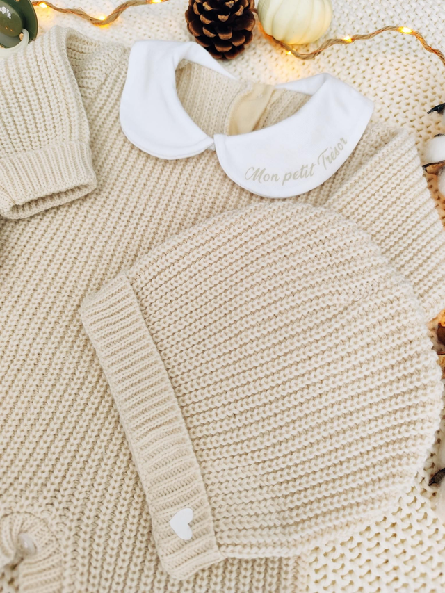 Ensemble en tricot " Mon petit Trésor 🤍"