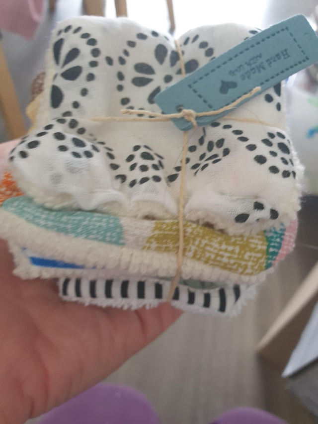 Lingettes Démaquillantes Par 7. Couture fait maison Annoeullin Lille 