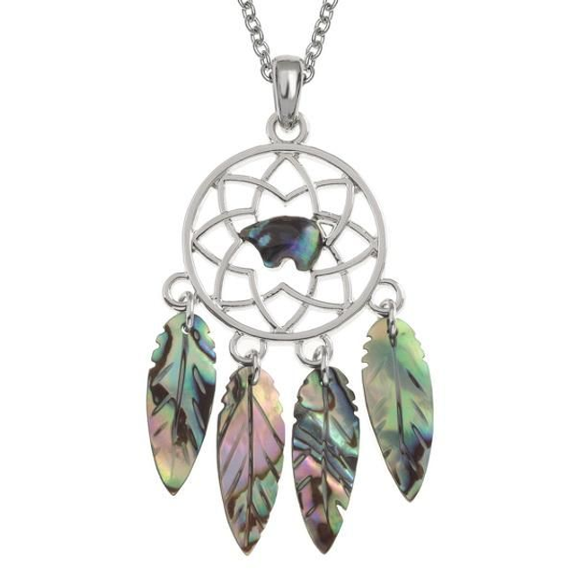 Abalone (Paua) Dream Catcher Necklace - 46mm