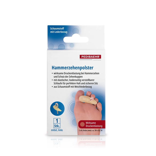PEDIBAEHR Hammerzehenpolster links, mittel, 1 Stk.Produktnummer: 13718 