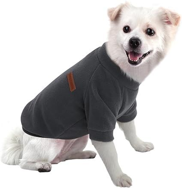 HuaLiSiJi sweat pull polaire chien gris T L