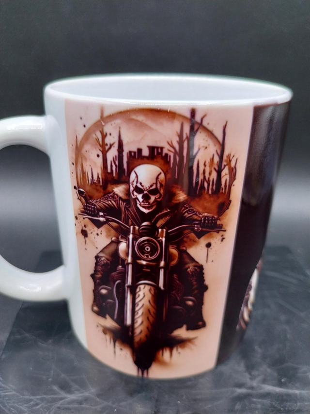 Mug  skull motard