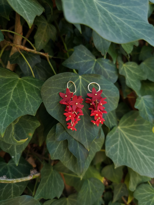 Collection Florale Pétale Pourpre - Boucles d'oreilles Freya