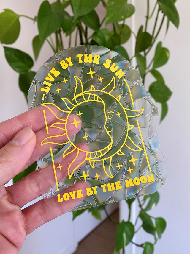 Attrape soleil sticker de fenêtre Live by the sun Love by the moon