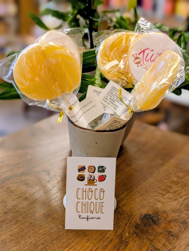 Lollipop sucette Orange de chez Tûtûte confiserie