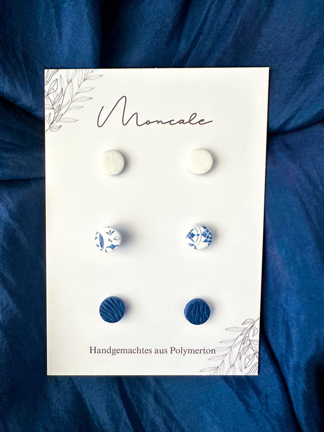 Summer - Blaue Fliesen Ohrstecker #03