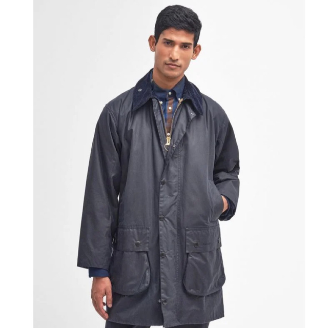 Barbour Border® Wax Jacket Navy