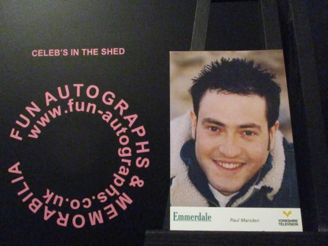 Matthew Booth (Paul Marsden) Original Emmerdale Yorkshire Tv Logo Cast Card (SEE PIC)
