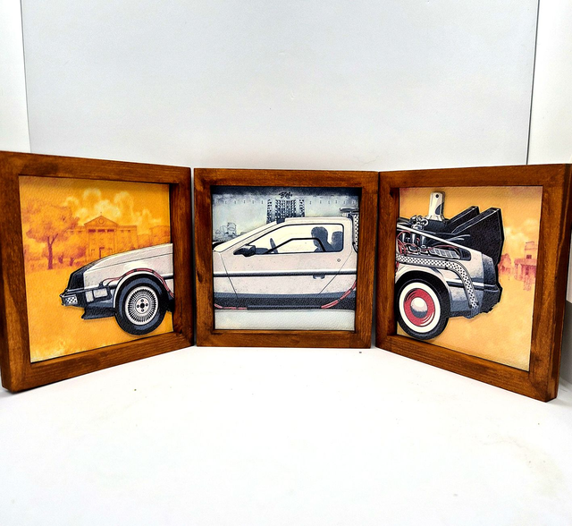 Tryptique Retour vers le Futur - Delorean