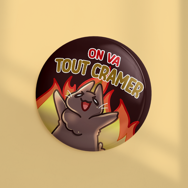 Badge effet or 58mm ON VA TOUT CRAMER (AGENT DU CHAOS)