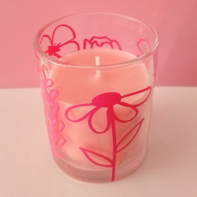 Scented Candle In A Hand Decorated Reusable Glass Jar - 6 Different Scents