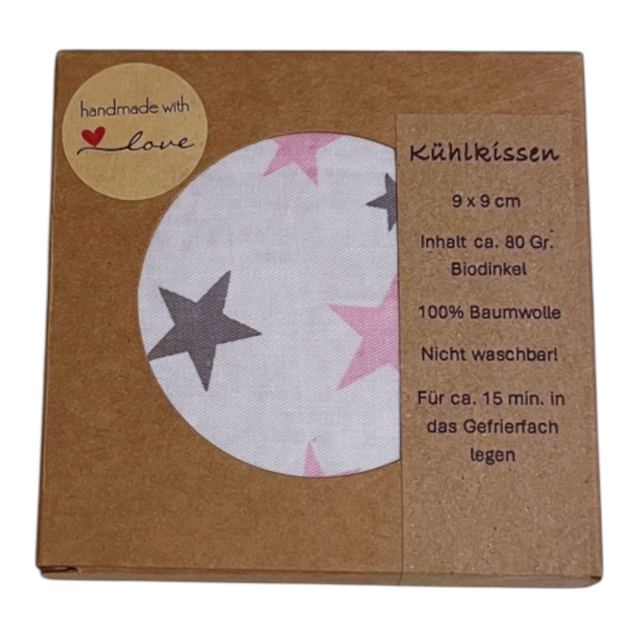 🌿 Mini Wärme- & Kühlkissen aus Baumwolle mit Dinkel (9 × 9 cm)