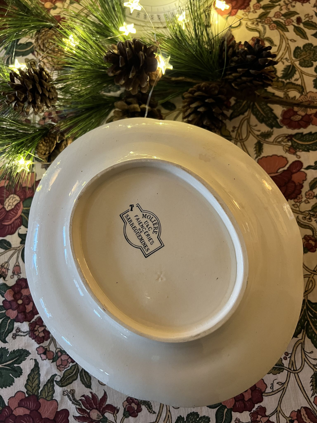 MOLIERE - Saucière sur dormant signée Sarreguemines - Terre de Fer