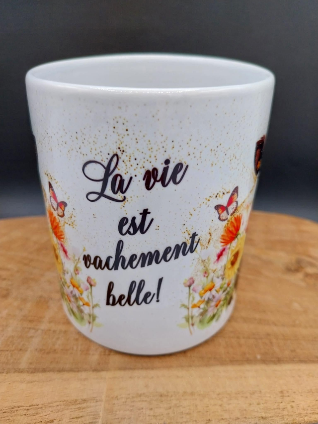Mug vache "La Vie est belle"