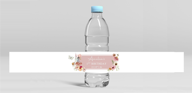Flower fairy water bottle labels - pack of 12