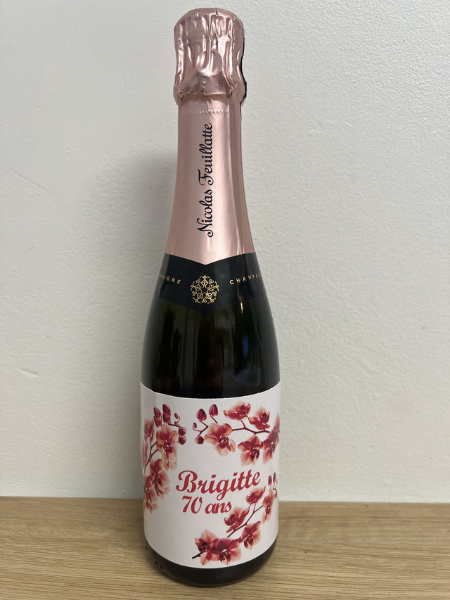 Etiquette petite bouteille de Champagne