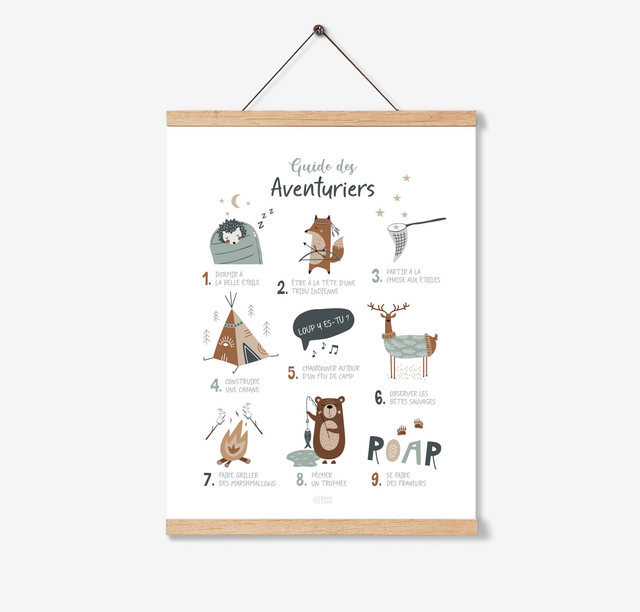Affiche illustration A3 - Guide des aventuriers