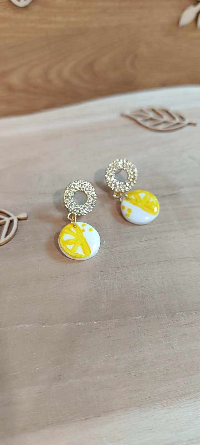 Boucles d&#039;oreilles - citron 