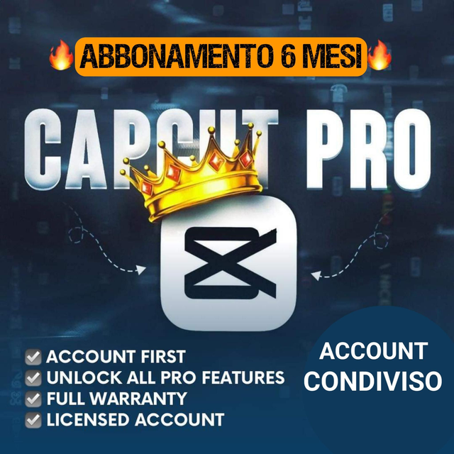 CAPCUT PRO 6 Mesi ( Account Condiviso)