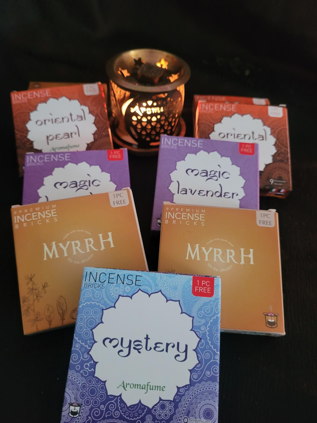 Briques d’Encens Recharge Aromafume (40 g) – Myrrhe, Oriental Pearl, Mystery, Magic Lavender