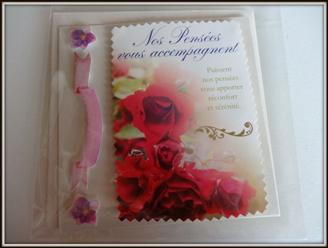 N100 Carte Condoléance &quot; poème la rose éternelle &quot; 