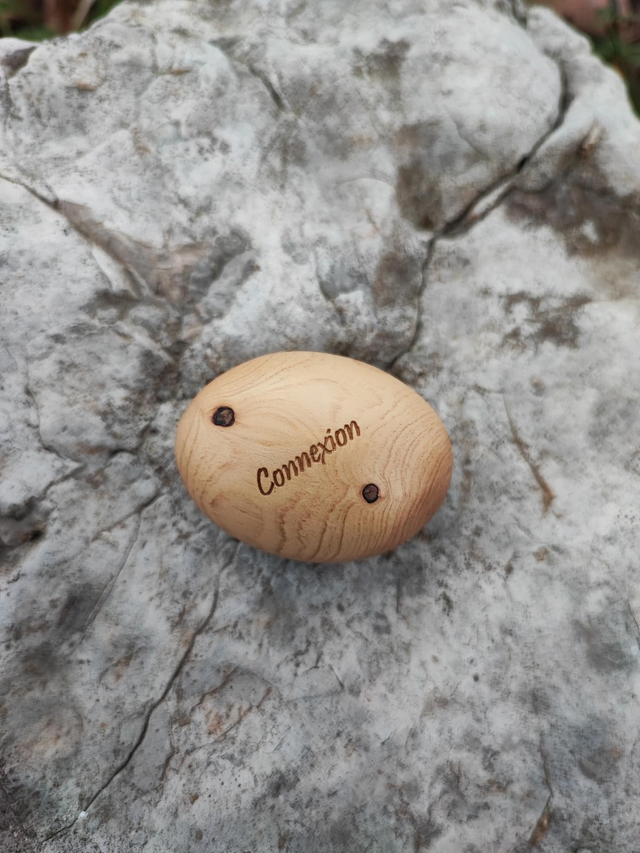 Caillou en Bois de Genévrier Cade "Connexion"