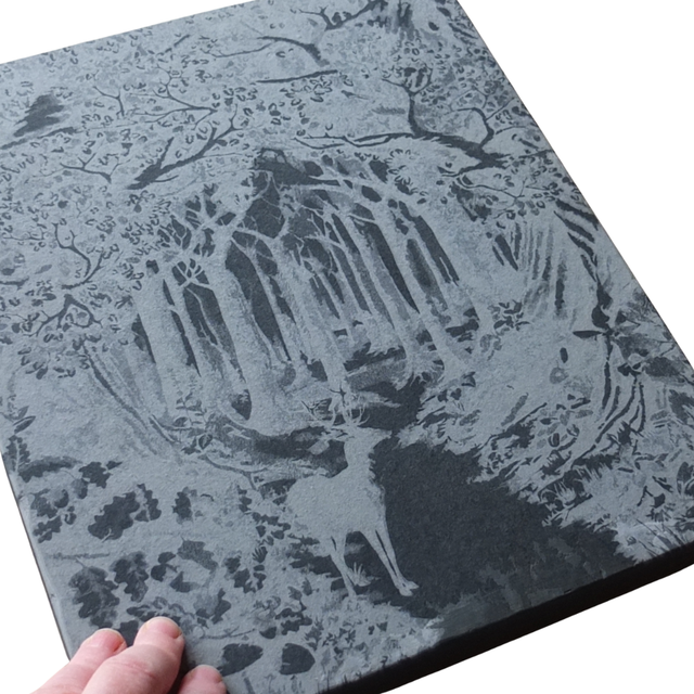 Slate Engraved Enchanted Forest Artwork