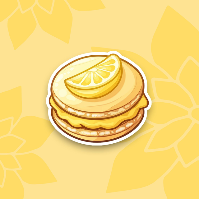 00 - Sticker Macaron Citron