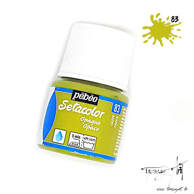 PEBEO - PEINTURE TEXTILE SETACOLOR OPAQUE VERT OLIVE 45mL - PB009083