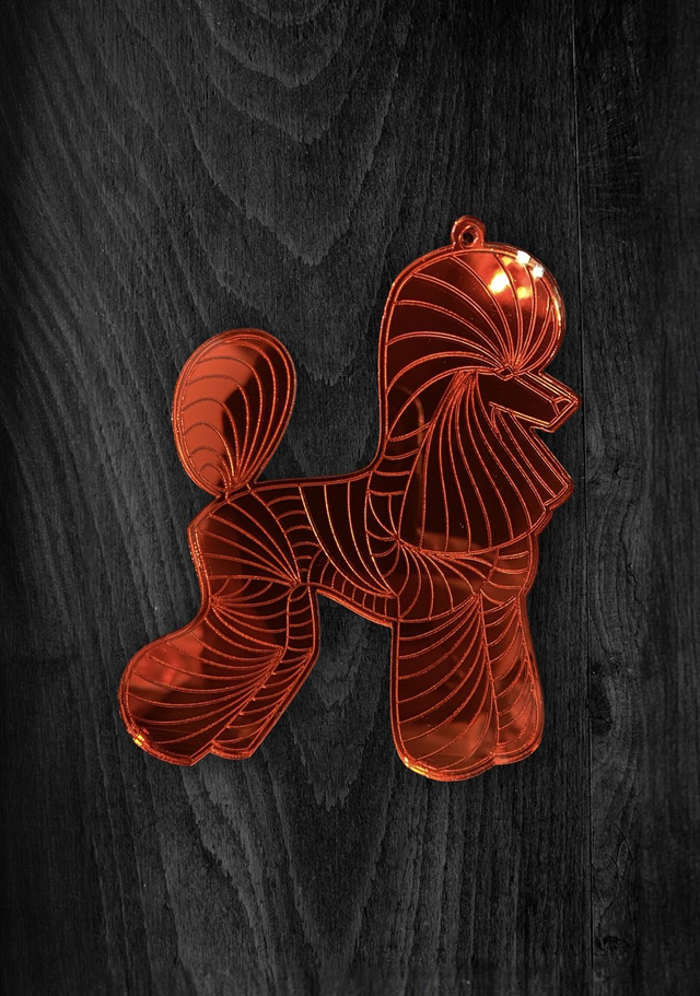 Acryl - Poodle Modern Red