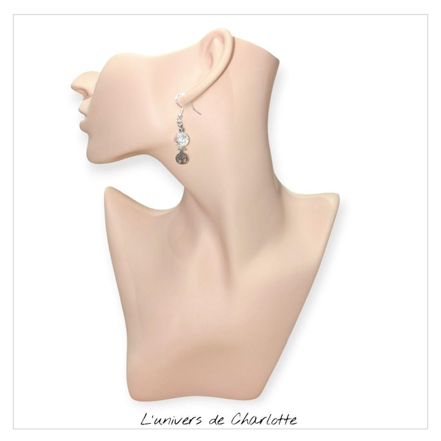 Boucles d'oreilles "Cristal de roche" BO-142