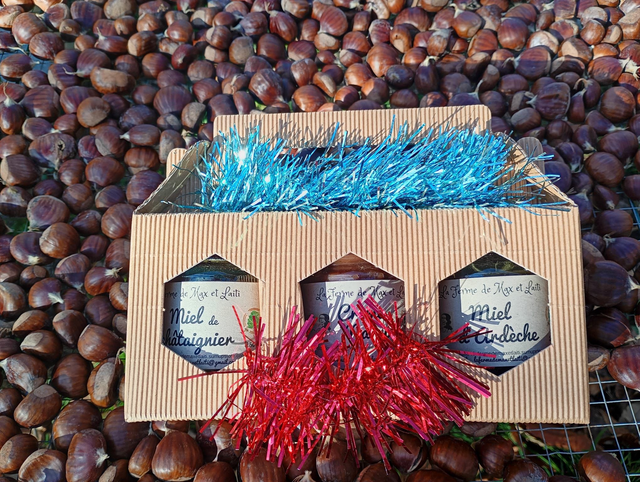 coffret de noel Crème de marrons et miels (240g x3)